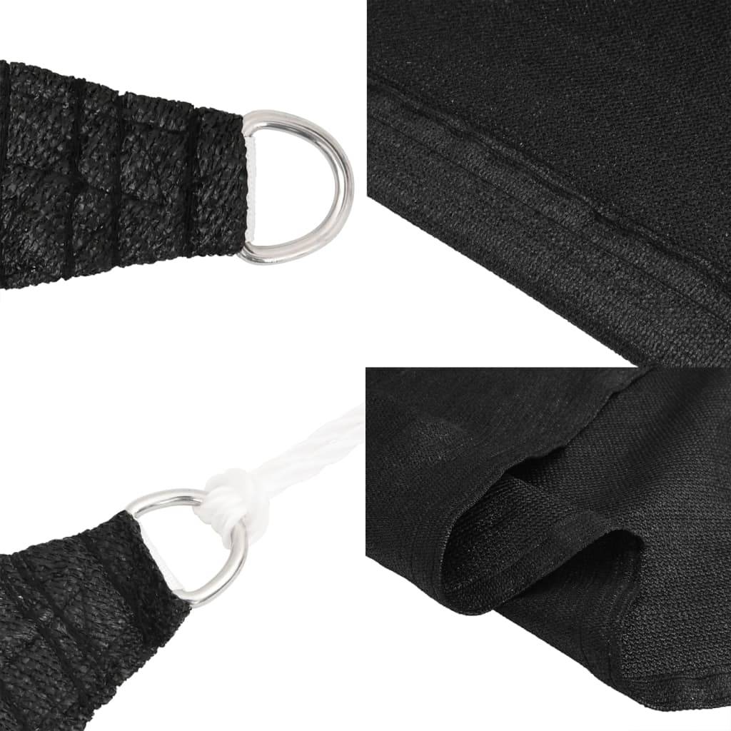 Voile d'ombrage PEHD noir 2,5 x 3 m 160 g/m² - PANGIVO - Image 6