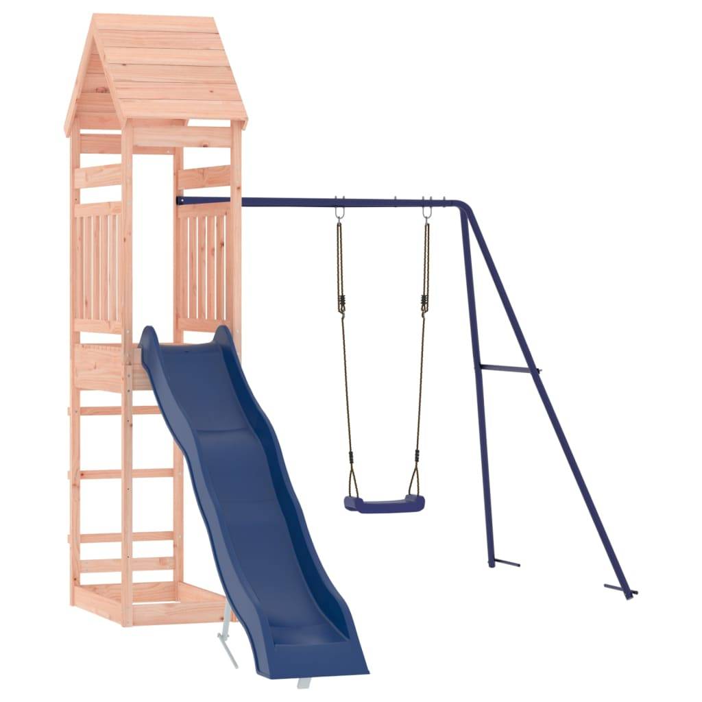 Helloshop26 - Aire de jeux d'extérieur balançoires toboggan portiques robuste jeux jardin 245 x 373 x 264 cm bois massif de douglas - Image 2