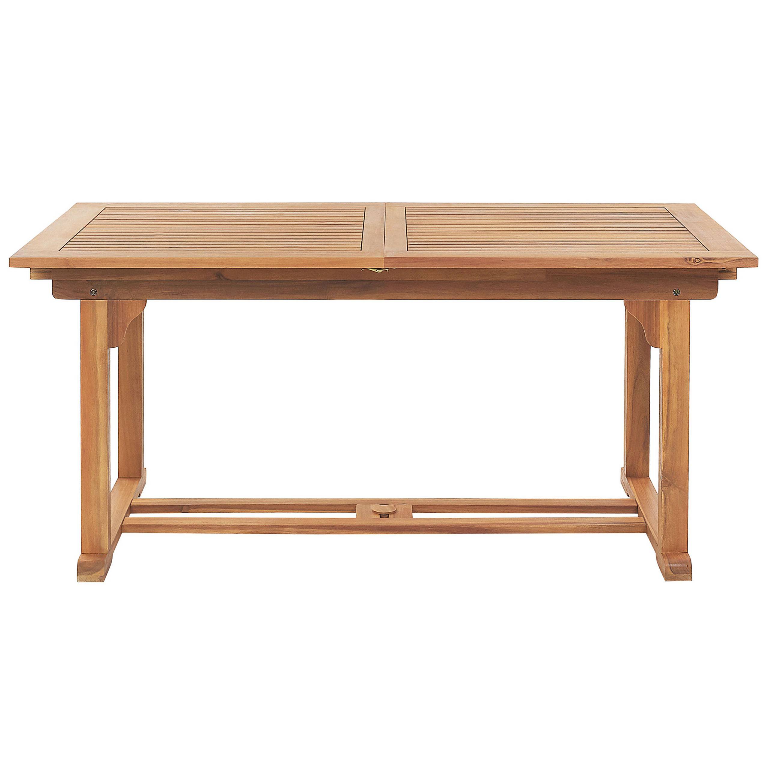Beliani - Set de Jardin Salle à Manger Extérieure en Bois d\'Acacia Foncé Table Extensible et 6 Chaises Pliantes pour Style Rustique et Toscane - Image 5