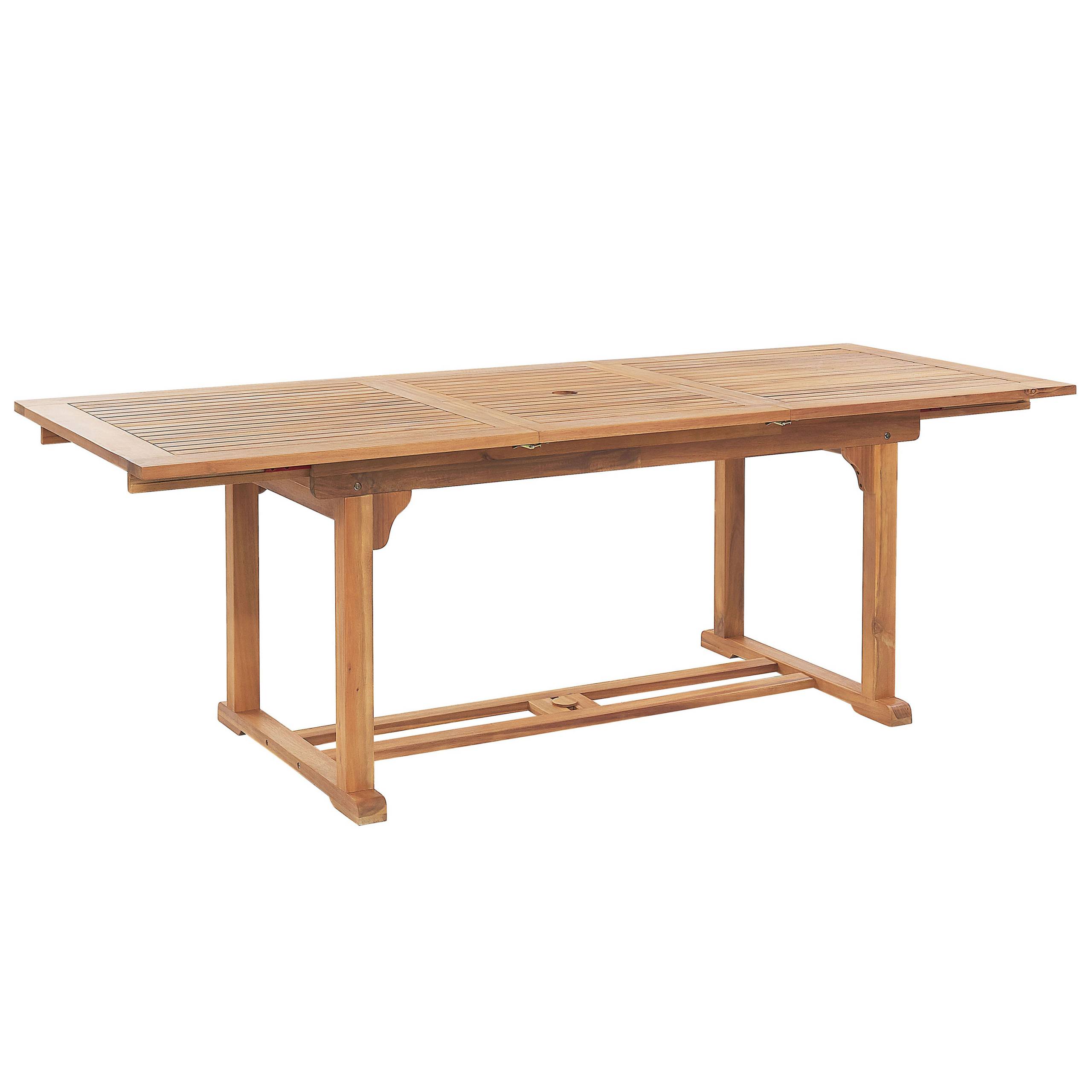Beliani - Set de Jardin Salle à Manger Extérieure en Bois d\'Acacia Foncé Table Extensible et 6 Chaises Pliantes pour Style Rustique et Toscane - Image 4