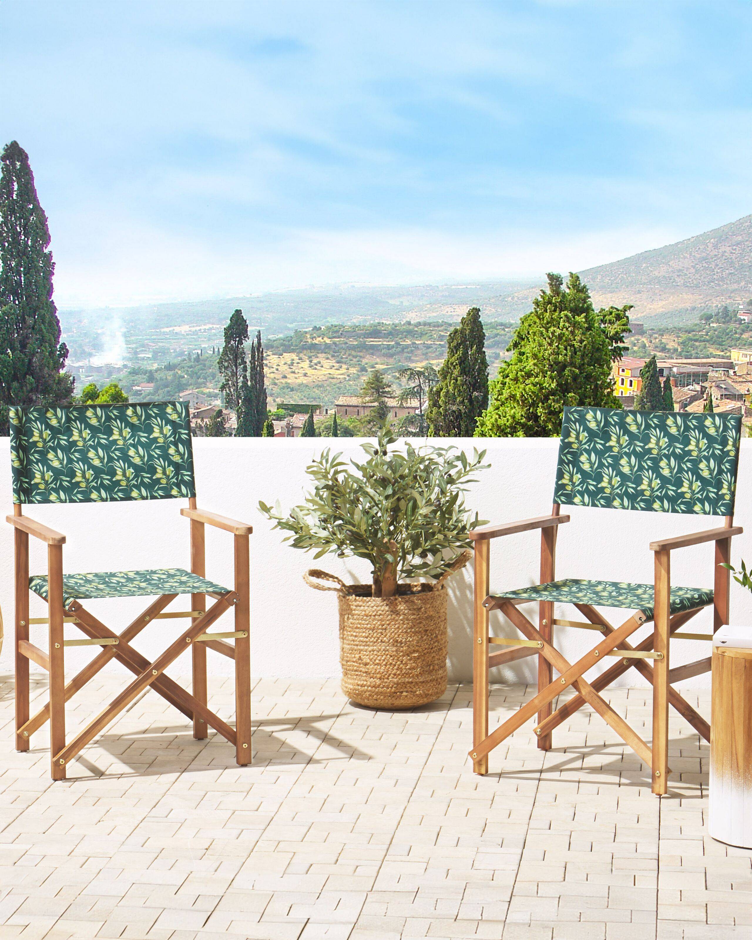 Beliani - Chaise de jardin Tissu Vert foncé CINE - Beliani - Image 1