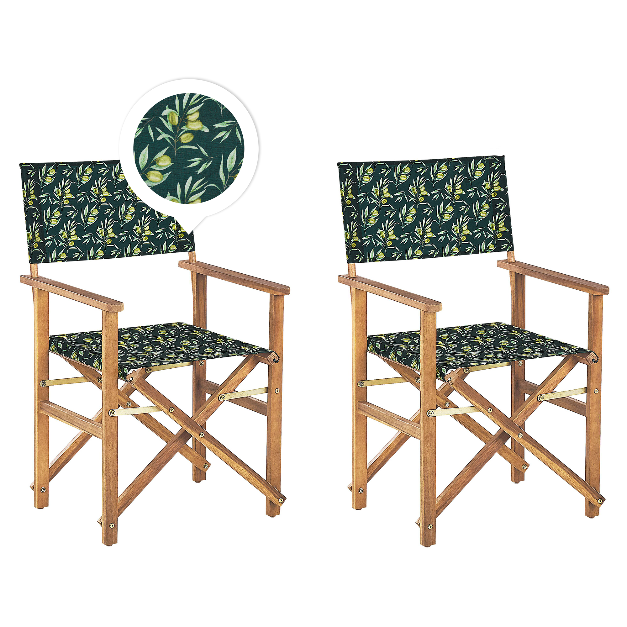 Beliani - Chaise de jardin Tissu Vert foncé CINE - Beliani - Image 2