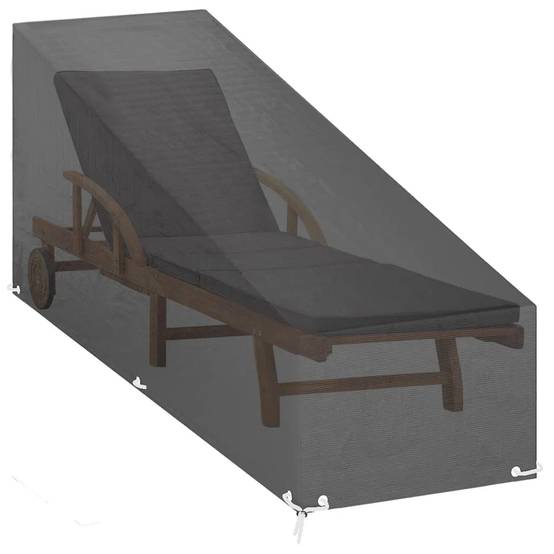 Vidaxl - Housses pour chaise longue 2 pcs 12 œillets 200x65x35/60 cm PE vidaXL 3155395 - Image 6