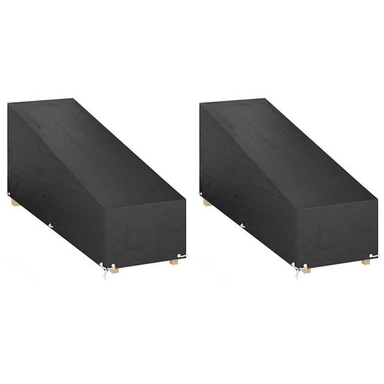 Vidaxl - Housses pour chaise longue 2 pcs 12 œillets 200x65x35/60 cm PE vidaXL 3155395 - Image 1