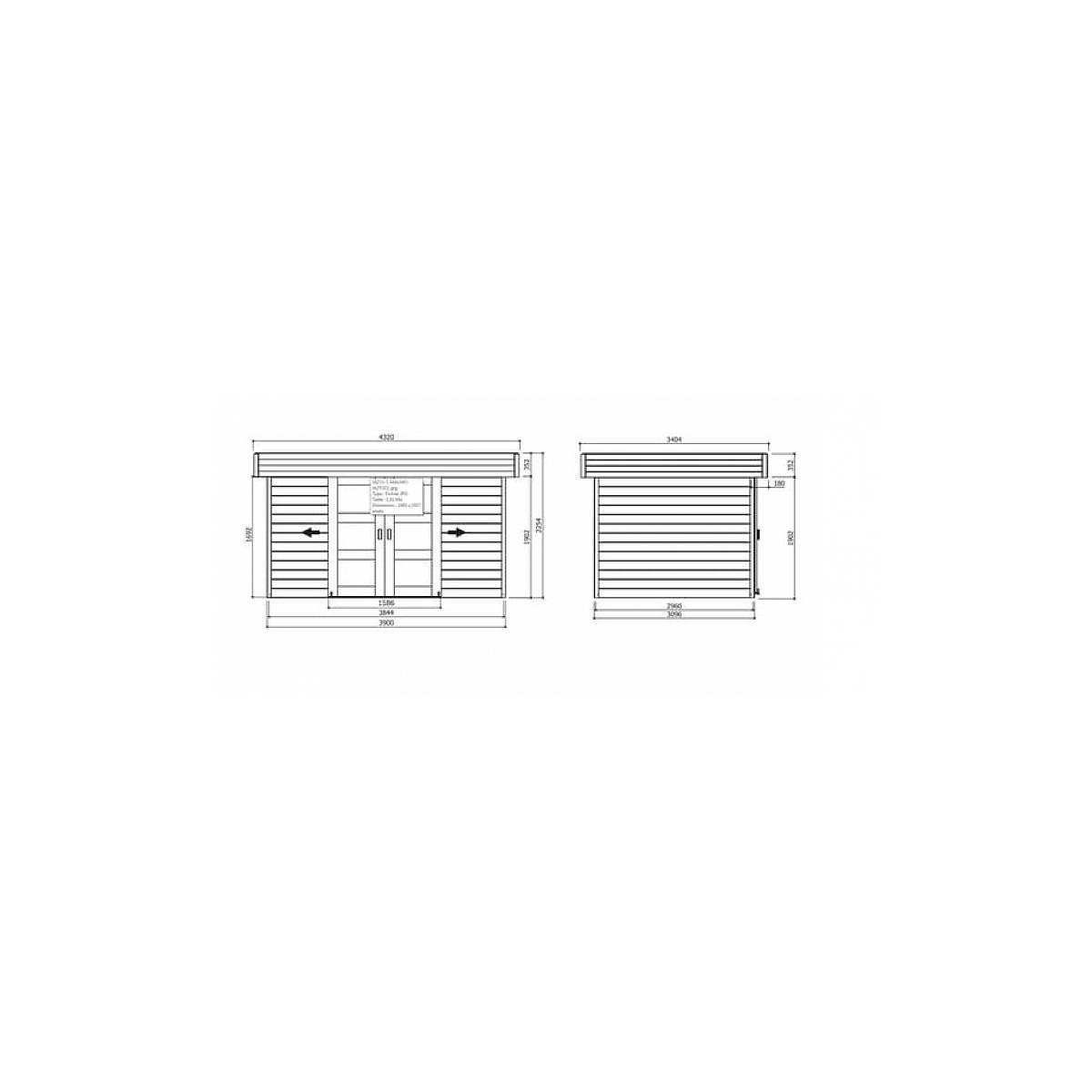 Abri de Jardin en Bois Malmo 28 mm - Solide, Autoclave, 3,9 x 3,1 m - Image 2