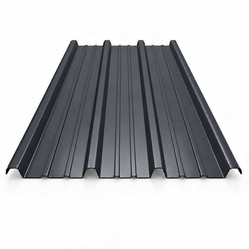 Plaque nervurée acier galvanisé laqué 900/25 - Coloris - Gris anthracite RAL 7016, Epaisseur - 0.5 mm, Largeur - 90 cm, Longueur - 200 cm - Image 1