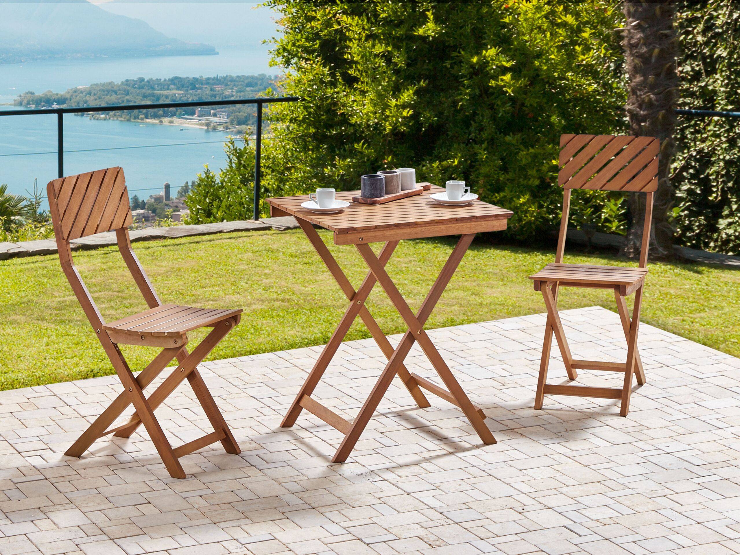 Beliani - Set de bistrot, 2 Personnes Bois d'eucalyptus Marron ARDORE - Beliani - Image 1
