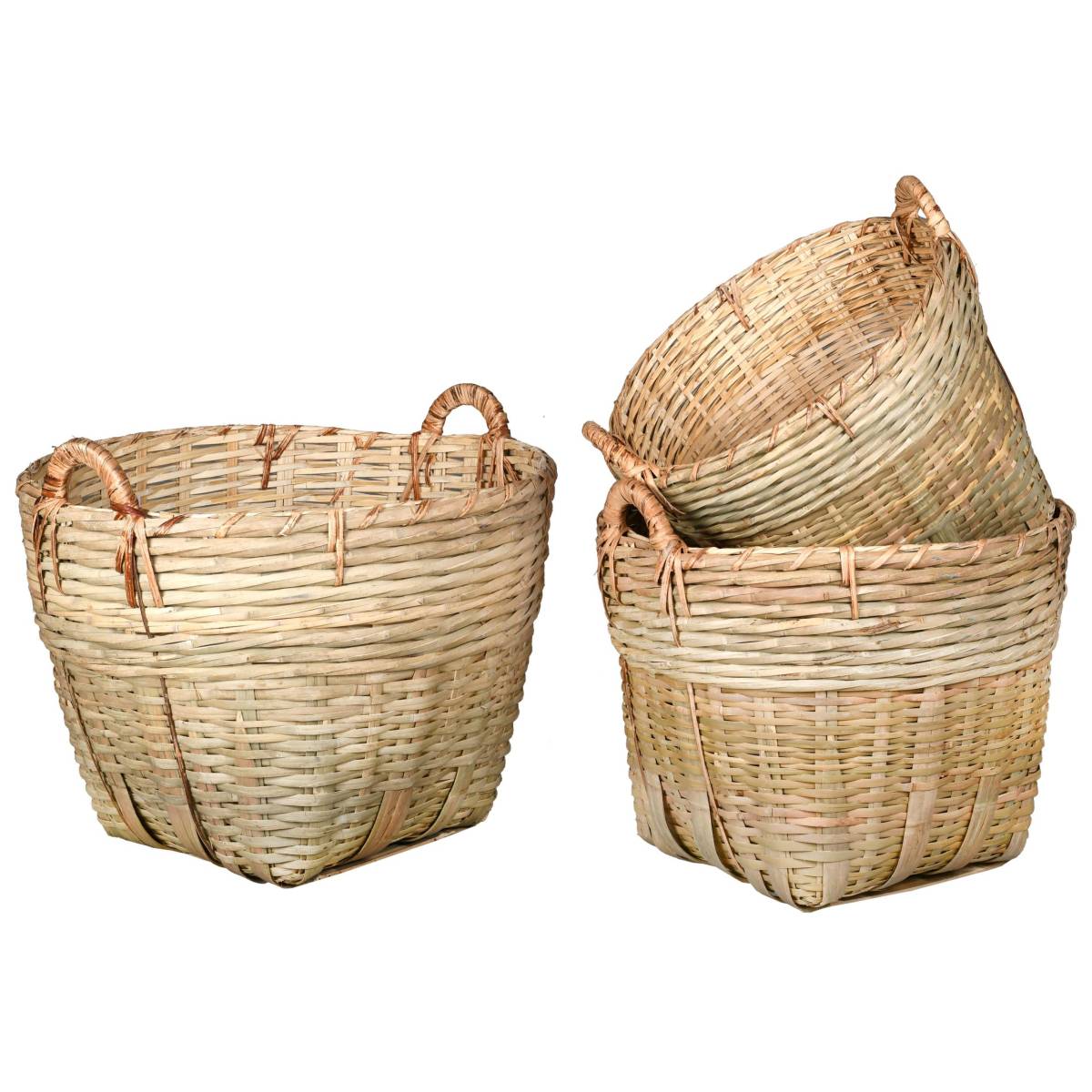 Aubry Gaspard - Paniers en bambou naturel (Lot de 3) - Image 1