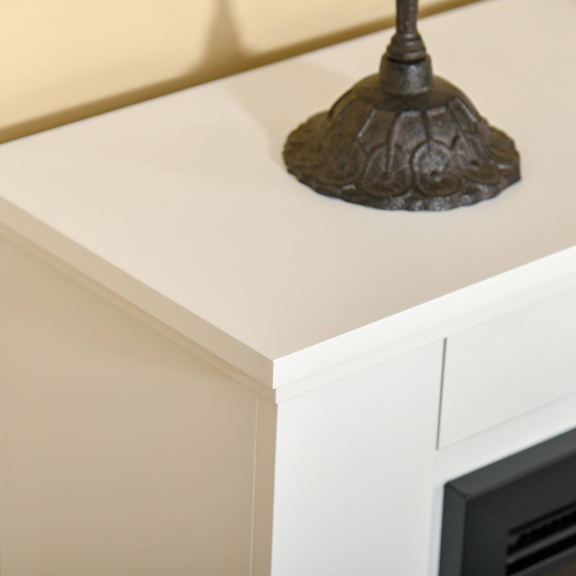 Cheminée électrique Grande Taille 2000 W Effet Flammes LED minuterie température luminosité réglables télécommande fournie Blanc - Image 9