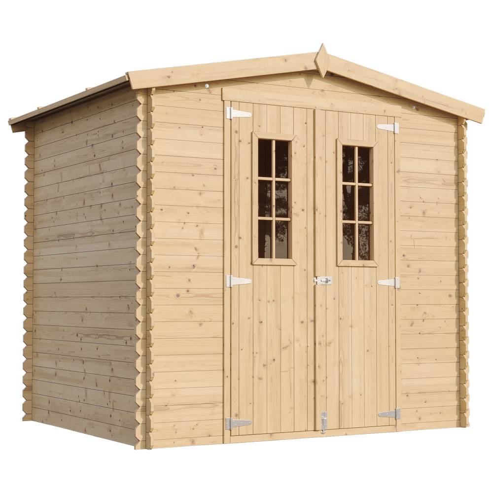Timbela - Abri de jardin en bois - Stockage extérieur I236xL226xH218 cm/ 4.33 m² - Petit abri à outils, Local à vélos - 19 mm d’épaisseur - Timbela M369C - Image 2