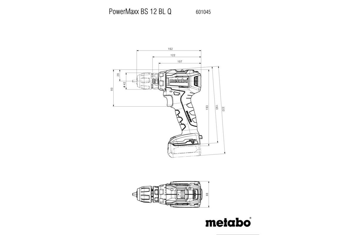 Metabo - Perceuse visseuse METABO 12V powermaxx BS 12 BL Q - quick 2x4.0AH LIHD Asc55 - 601045800 - Image 5