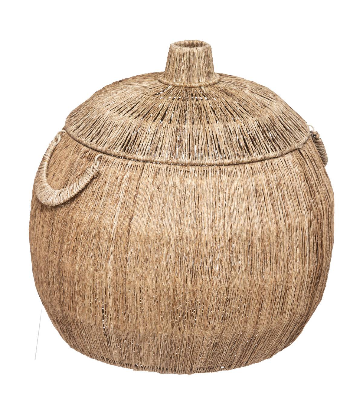 Set de 2 Paniers de rangement en Jute avec couvercle - Image 4