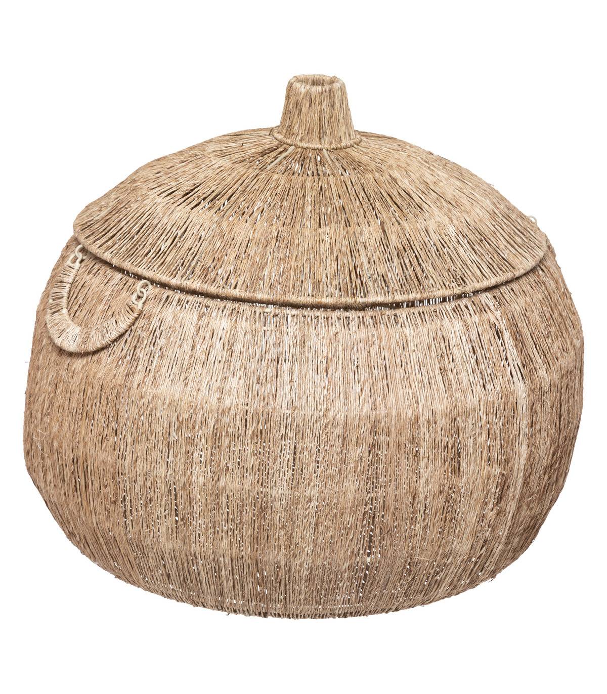 Set de 2 Paniers de rangement en Jute avec couvercle - Image 2