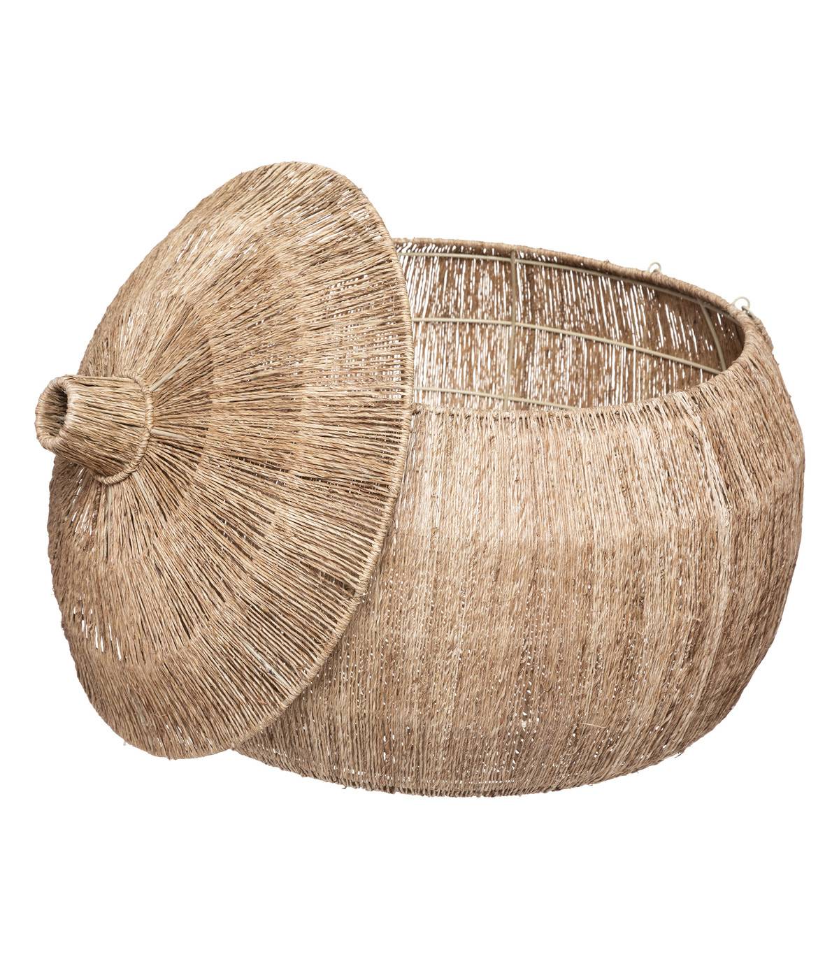 Set de 2 Paniers de rangement en Jute avec couvercle - Image 5