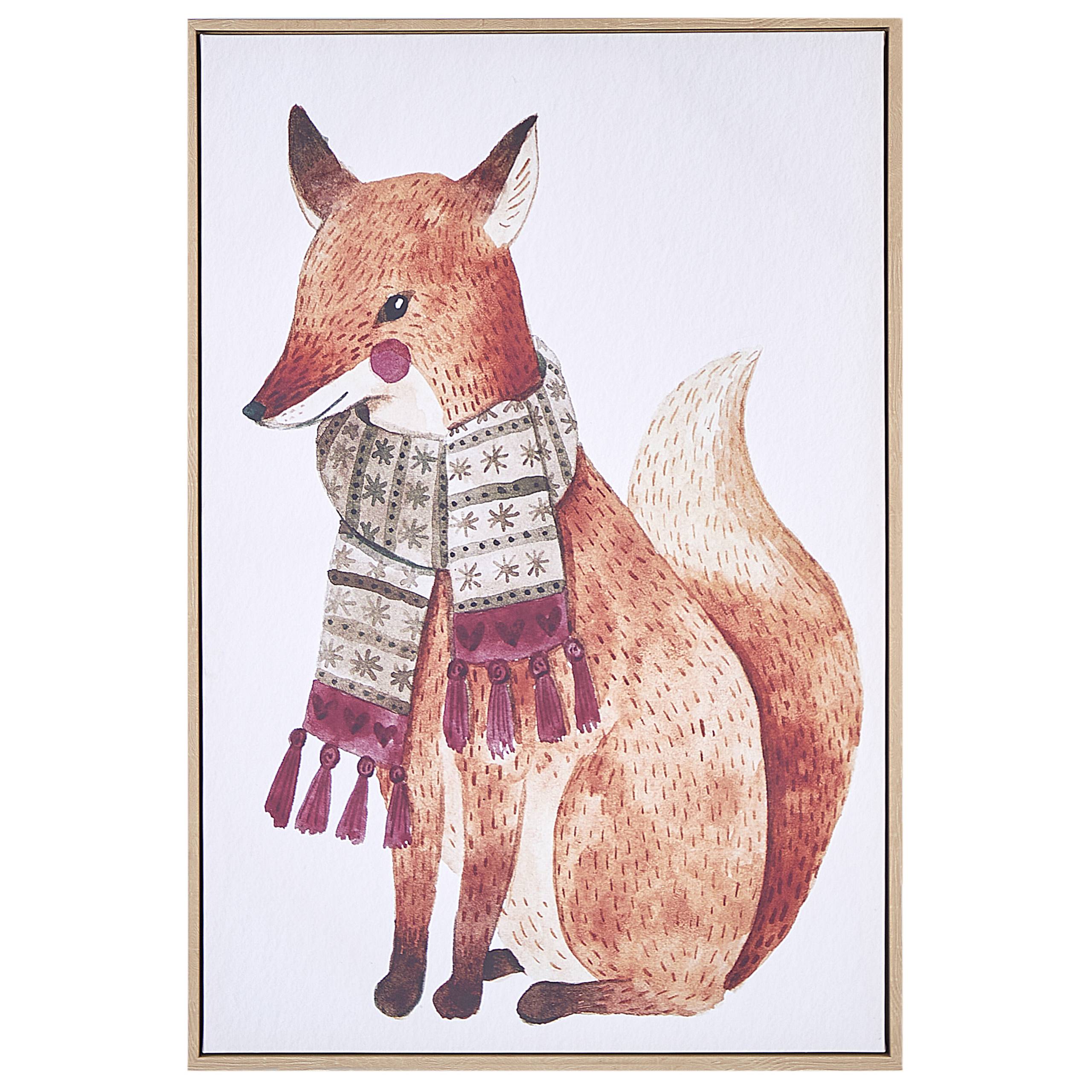 Beliani - Imprimé sur toile Tissu Marron MUCCIA - 63x5x93- Beliani - Image 2