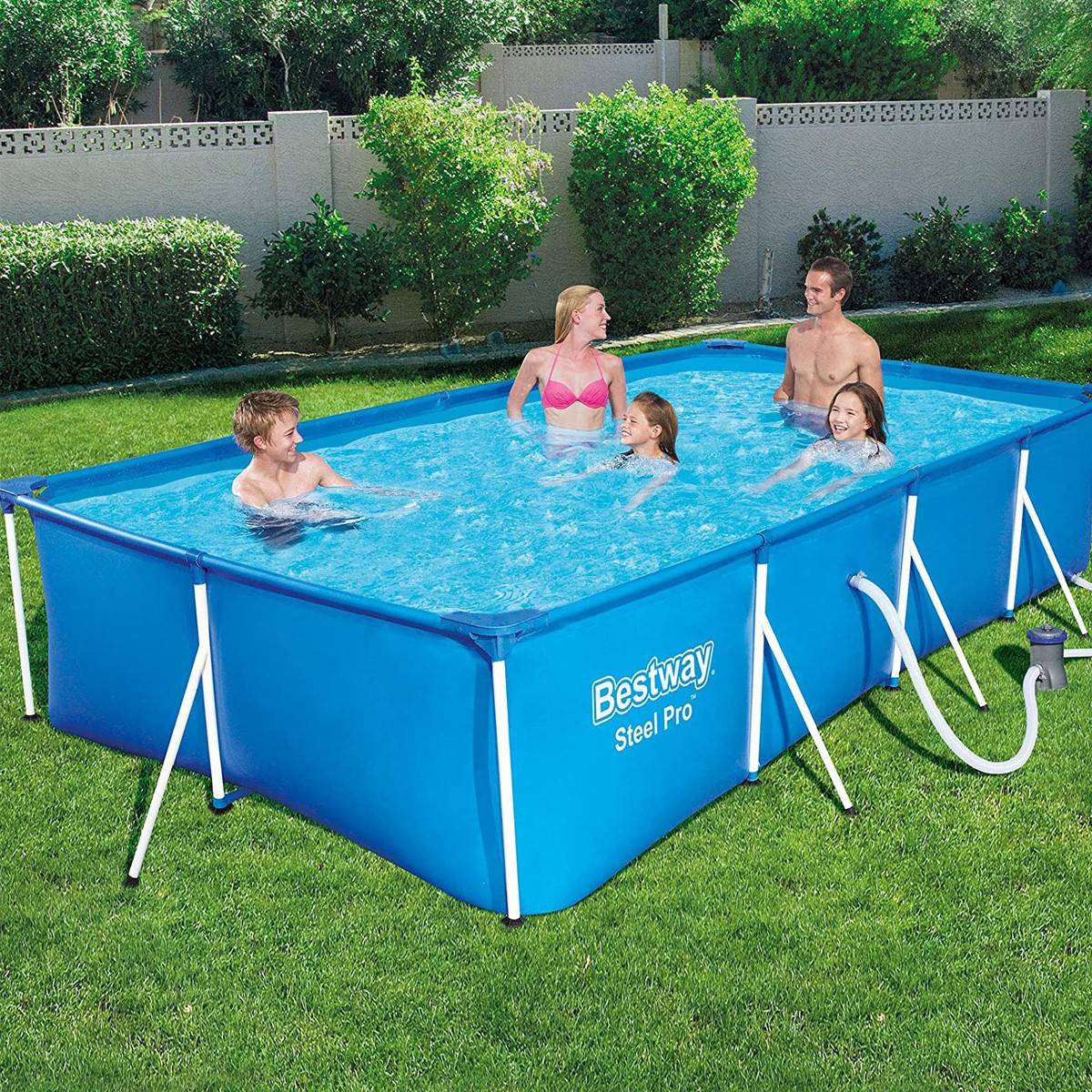 Bestway - Piscine hors sol rectangulaire 400x211x 81Cm Anti-Corrosion, Liner PVC Renforcé, Pompe de Filtration Incluse 5700L Bestway - Image 5