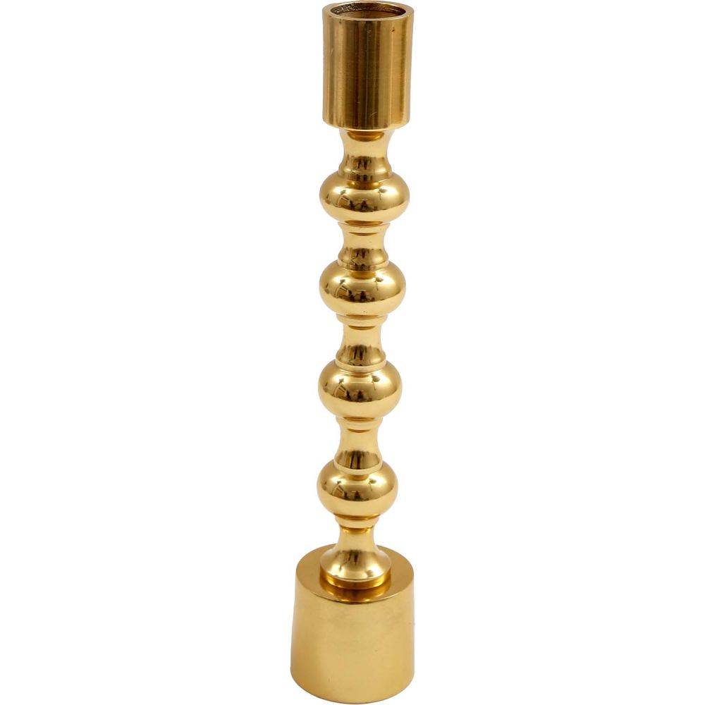 Sil - Ensemble de 3 bougeoirs en aluminium dorés Laurie - Image 4