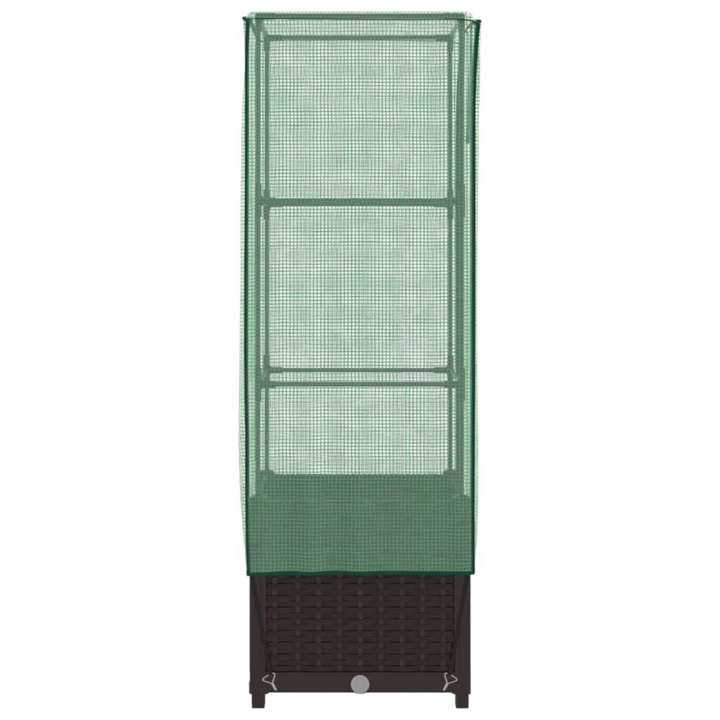 Vidaxl - Jardinière surélevée avec housse aspect rotin-Lit surélevé de jardin 40x40x139 cm 891764 - Image 6
