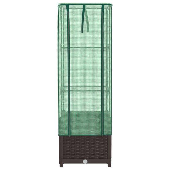 Vidaxl - Jardinière surélevée avec housse aspect rotin-Lit surélevé de jardin 40x40x139 cm 891764 - Image 4