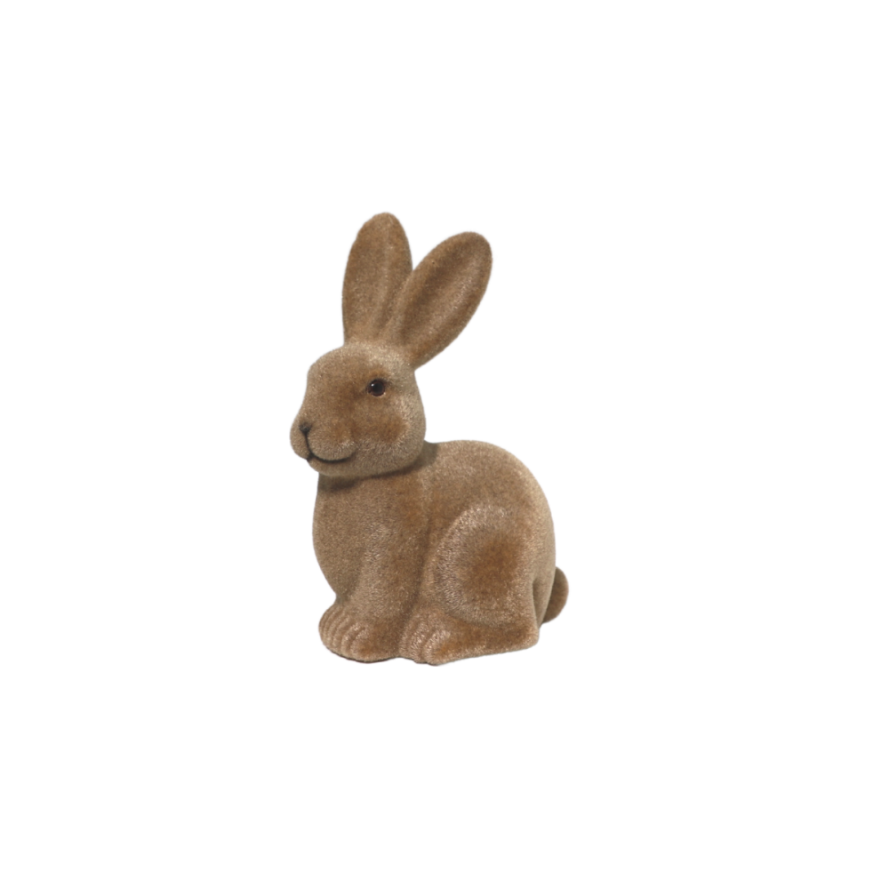 ~ Lapin en feutrine marron 15 x 12 x 23 cm Chemin de campagne - Image 1
