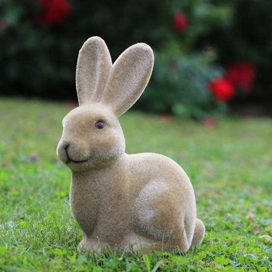 ~ Lapin en feutrine marron 15 x 12 x 23 cm Chemin de campagne - Image 3