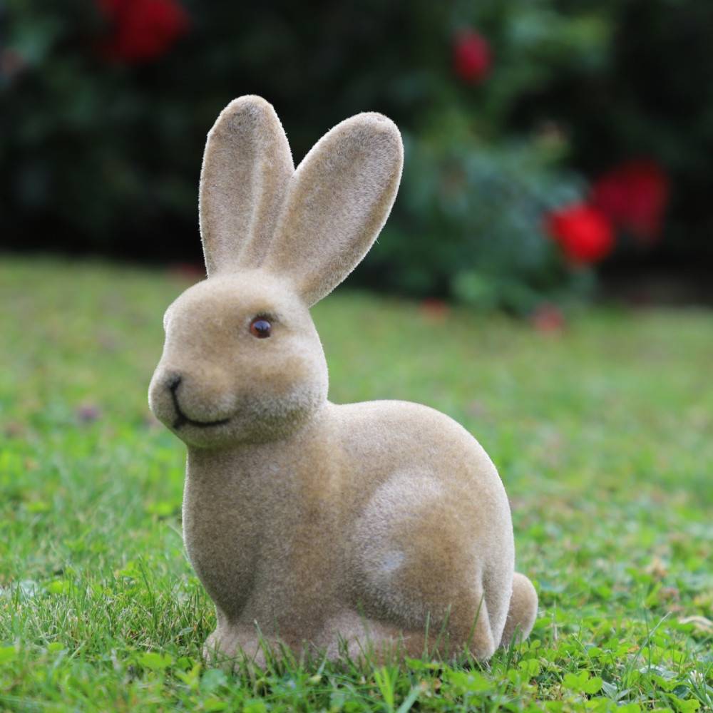 ~ Lapin en feutrine marron 15 x 12 x 23 cm Chemin de campagne - Image 3