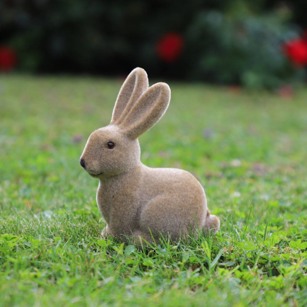 ~ Lapin en feutrine marron 15 x 12 x 23 cm Chemin de campagne - Image 6