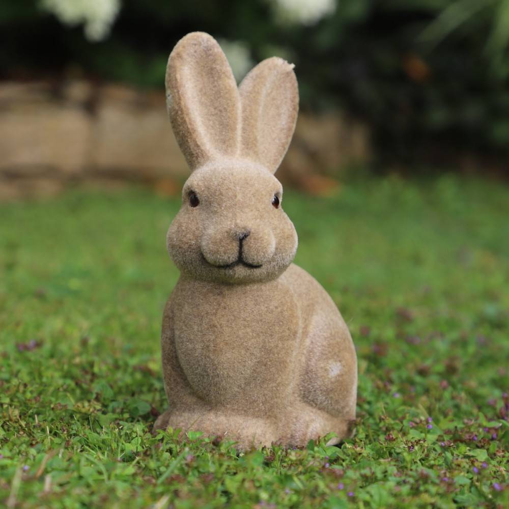 ~ Lapin en feutrine marron 15 x 12 x 23 cm Chemin de campagne - Image 5