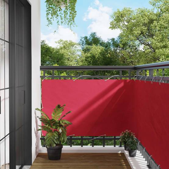 Écran de balcon tissu Oxford Bordeaux 100 x 400 cm - PANGIVO - Image 1