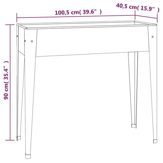Vidaxl - Jardinière 100,5x40,5x90 cm Acier galvanisé vidaXL 152262 - Image 3