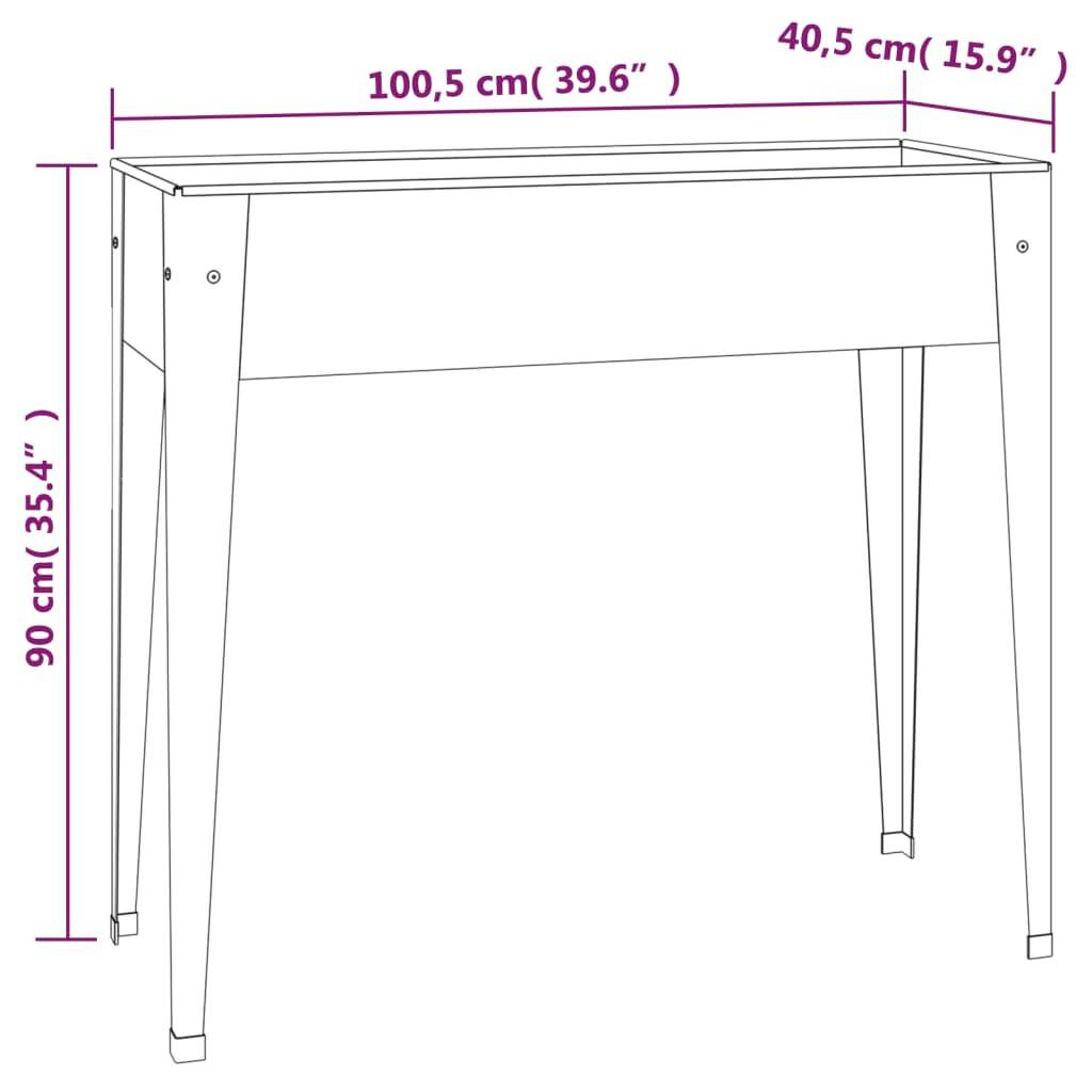 Vidaxl - Jardinière 100,5x40,5x90 cm Acier galvanisé vidaXL 152262 - Image 3