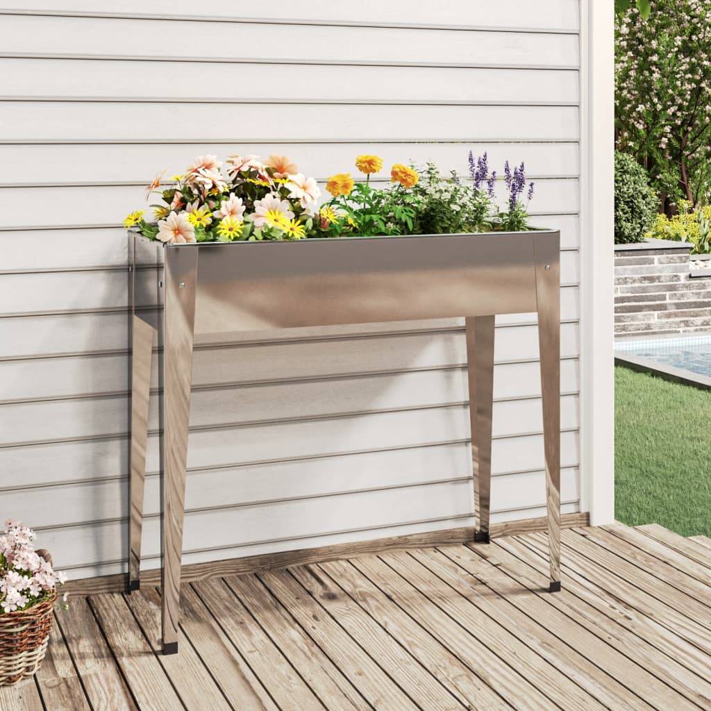 Vidaxl - Jardinière 100,5x40,5x90 cm Acier galvanisé vidaXL 152262 - Image 1