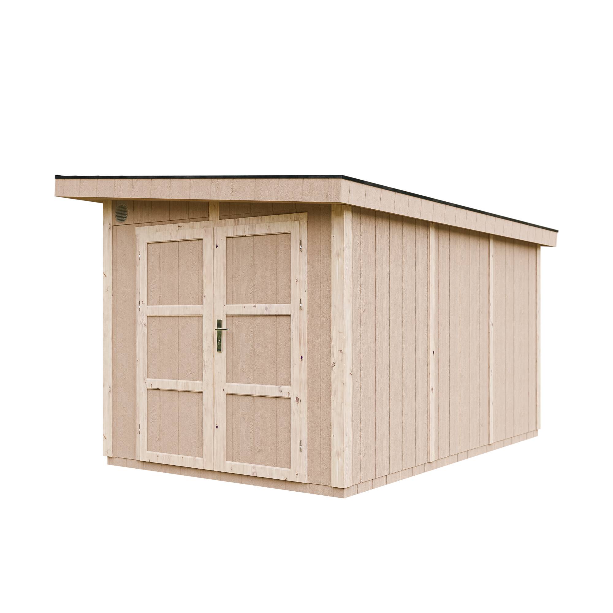 Timbela - Abri de Jardin Qualité Premium 9m² / L412xL279cm - Kit tout compris avec sol, tuiles bitumineuses, set de peinture - Timbela M904A - Image 2