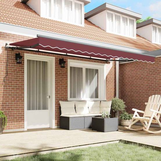 Store banne | Auvent Rétractable Bordeaux 350 x 200 cm tissu Maison Chic - Image 3