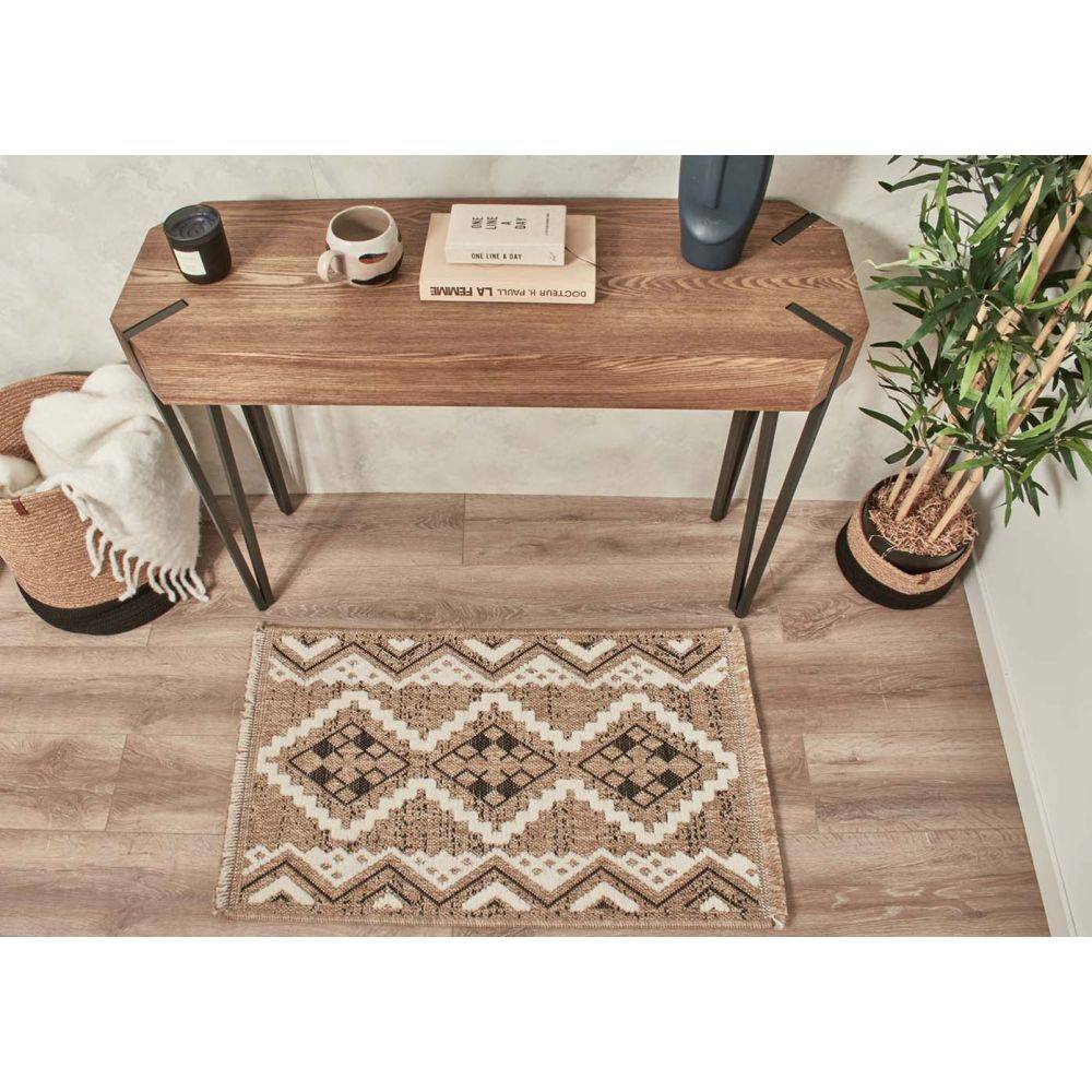 Jardindeco - Tapis intérieur extérieur aspect jute noire Tijuana 9054 180 x 67 cm - Image 3