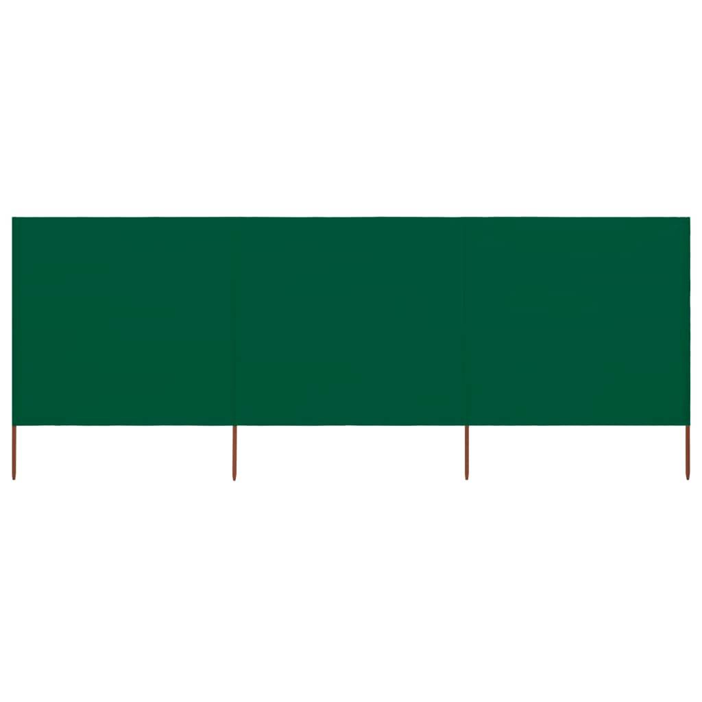 Helloshop26 - Brises-vue paravent 3 panneau x tissu 400 x 160 cm vert - Image 1
