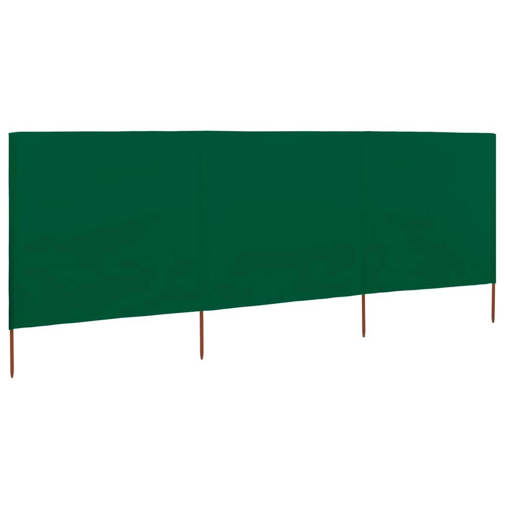 Helloshop26 - Brises-vue paravent 3 panneau x tissu 400 x 160 cm vert - Image 2