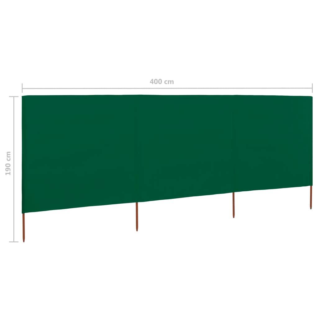 Helloshop26 - Brises-vue paravent 3 panneau x tissu 400 x 160 cm vert - Image 6