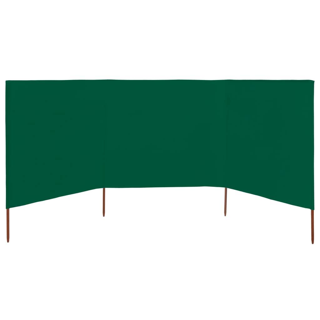 Helloshop26 - Brises-vue paravent 3 panneau x tissu 400 x 160 cm vert - Image 3