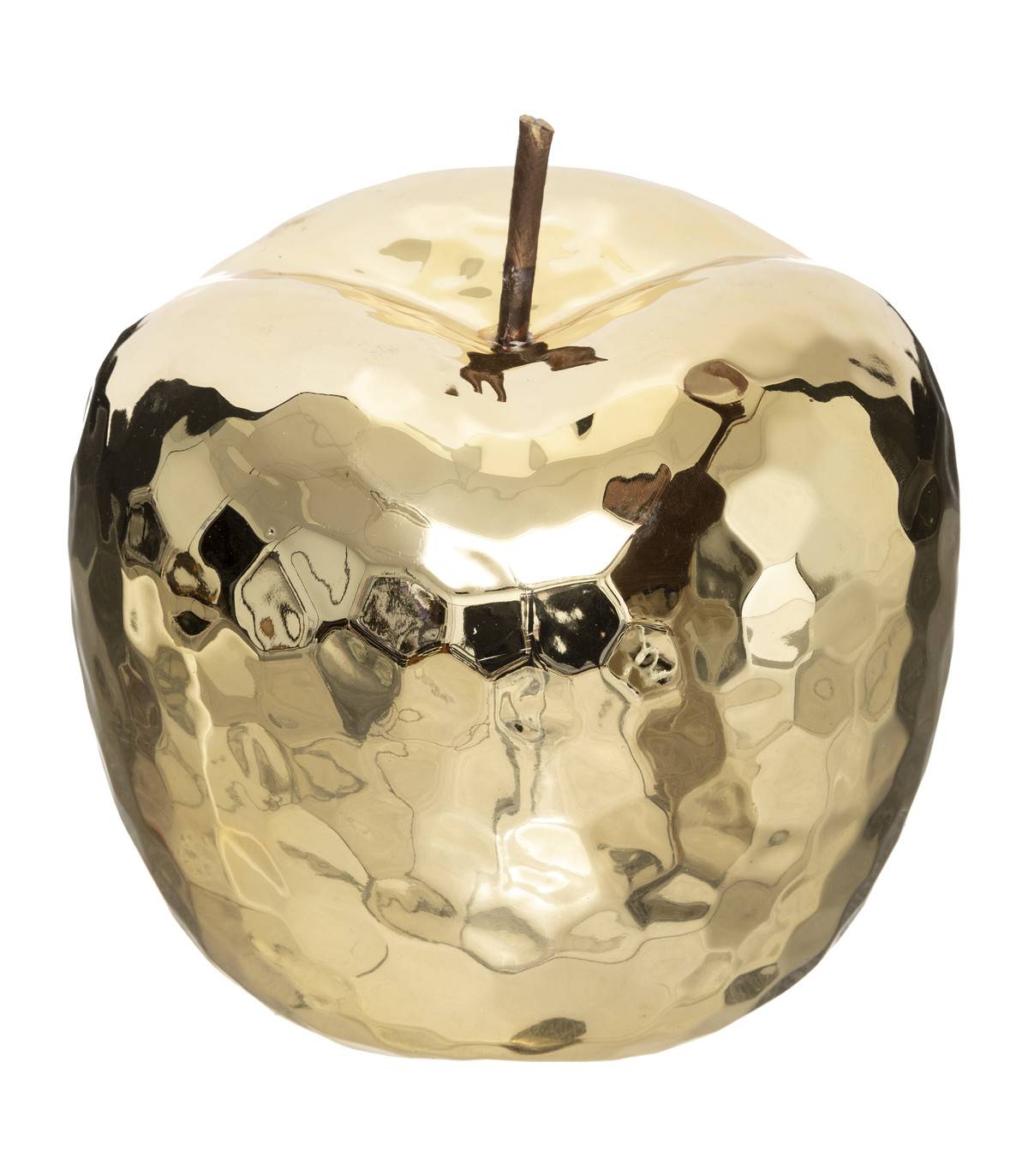 Pomme décorative en Céramique Doré D 18 cm