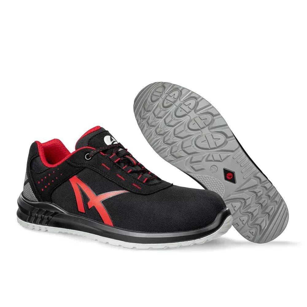 Baskets de sécurité basses végan sans métal Albatros GRID LOW S3 SRC Noir / Rouge 46 - Image 1