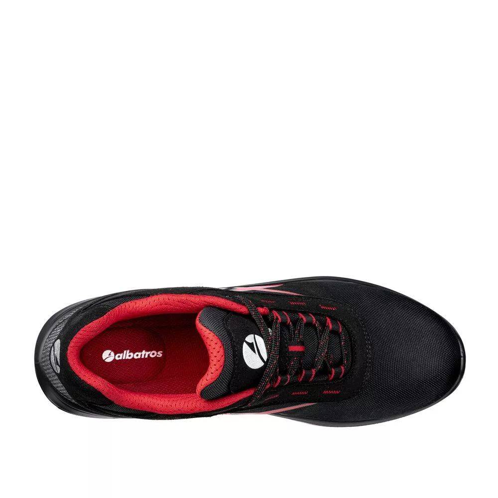 Baskets de sécurité basses végan sans métal Albatros GRID LOW S3 SRC Noir / Rouge 46 - Image 4