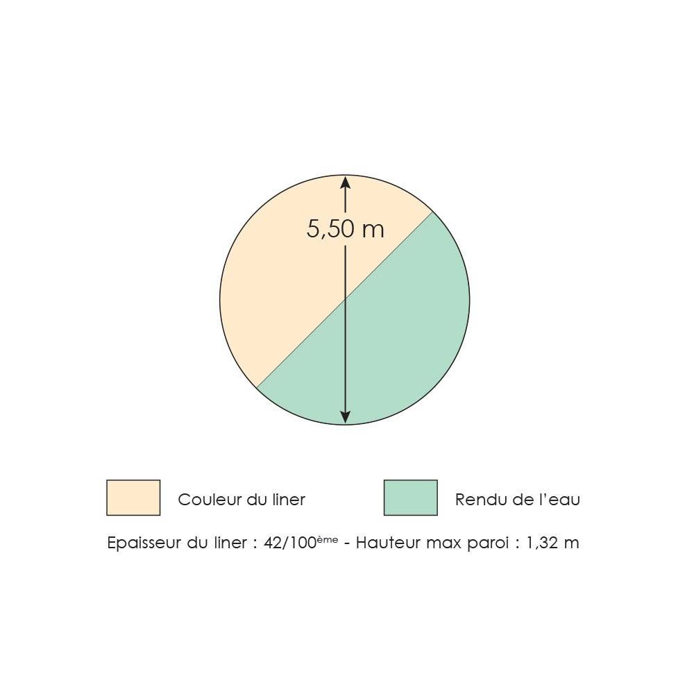 Liner beige Ø 5,50x1,32 m - Image 3