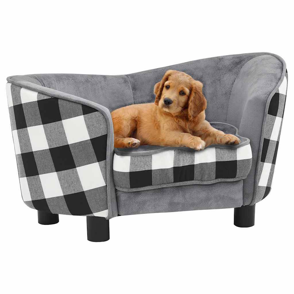 Vidaxl - Canapé pour chien Gris 68x38x38 cm Peluche vidaXL 170963 - Image 1