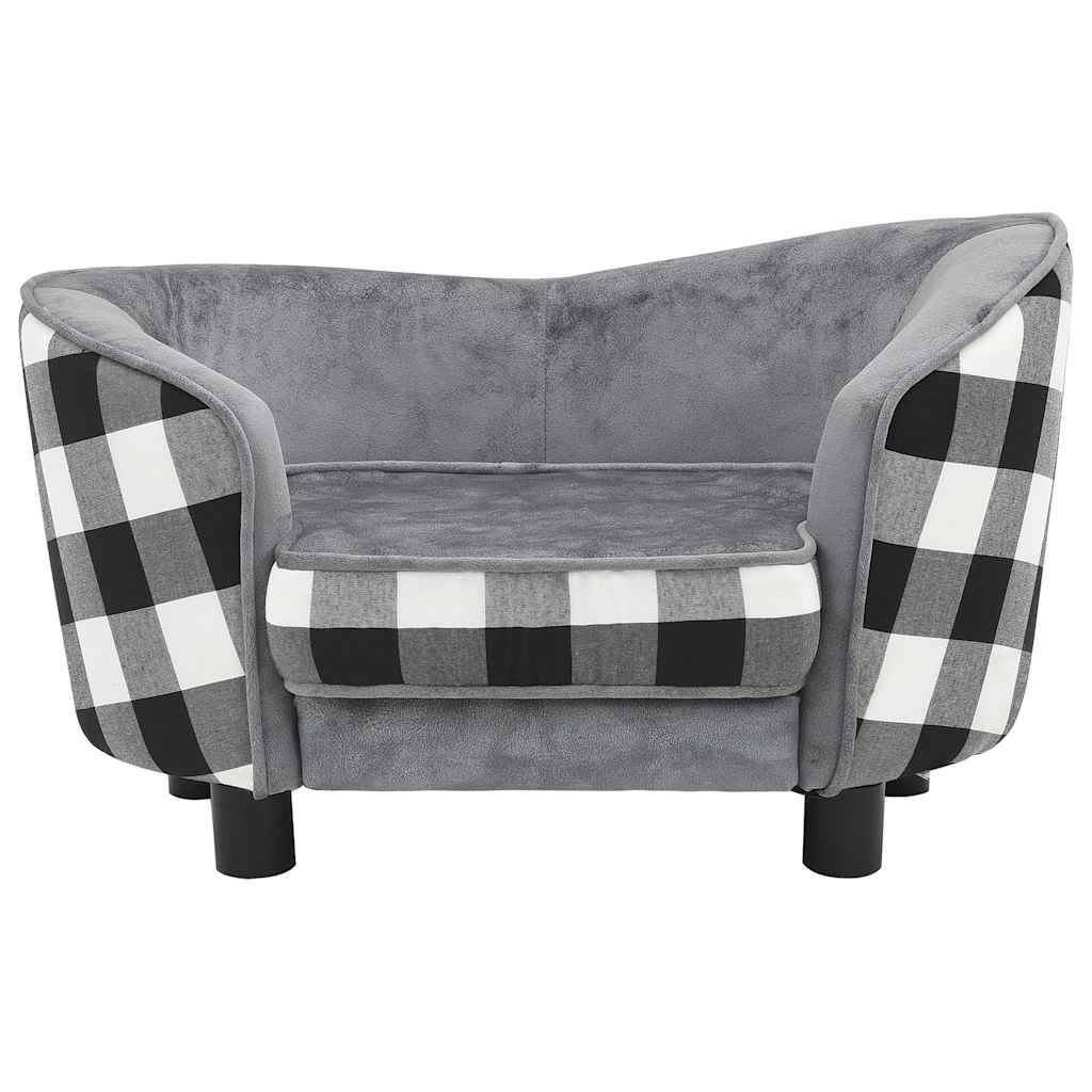 Vidaxl - Canapé pour chien Gris 68x38x38 cm Peluche vidaXL 170963 - Image 8