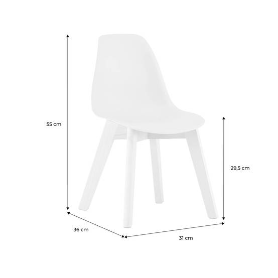 sweeek - Lot de 2 chaises scandinave pour enfant bois de hêtre blanc - Nils Kid | sweeek - Image 4