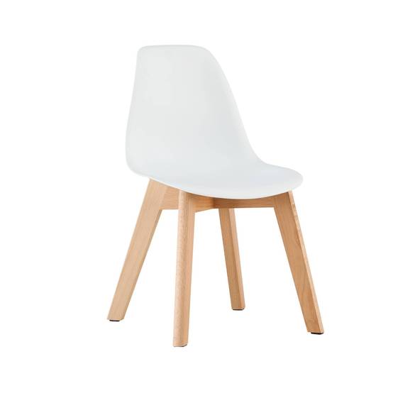 sweeek - Lot de 2 chaises scandinave pour enfant bois de hêtre blanc - Nils Kid | sweeek - Image 2