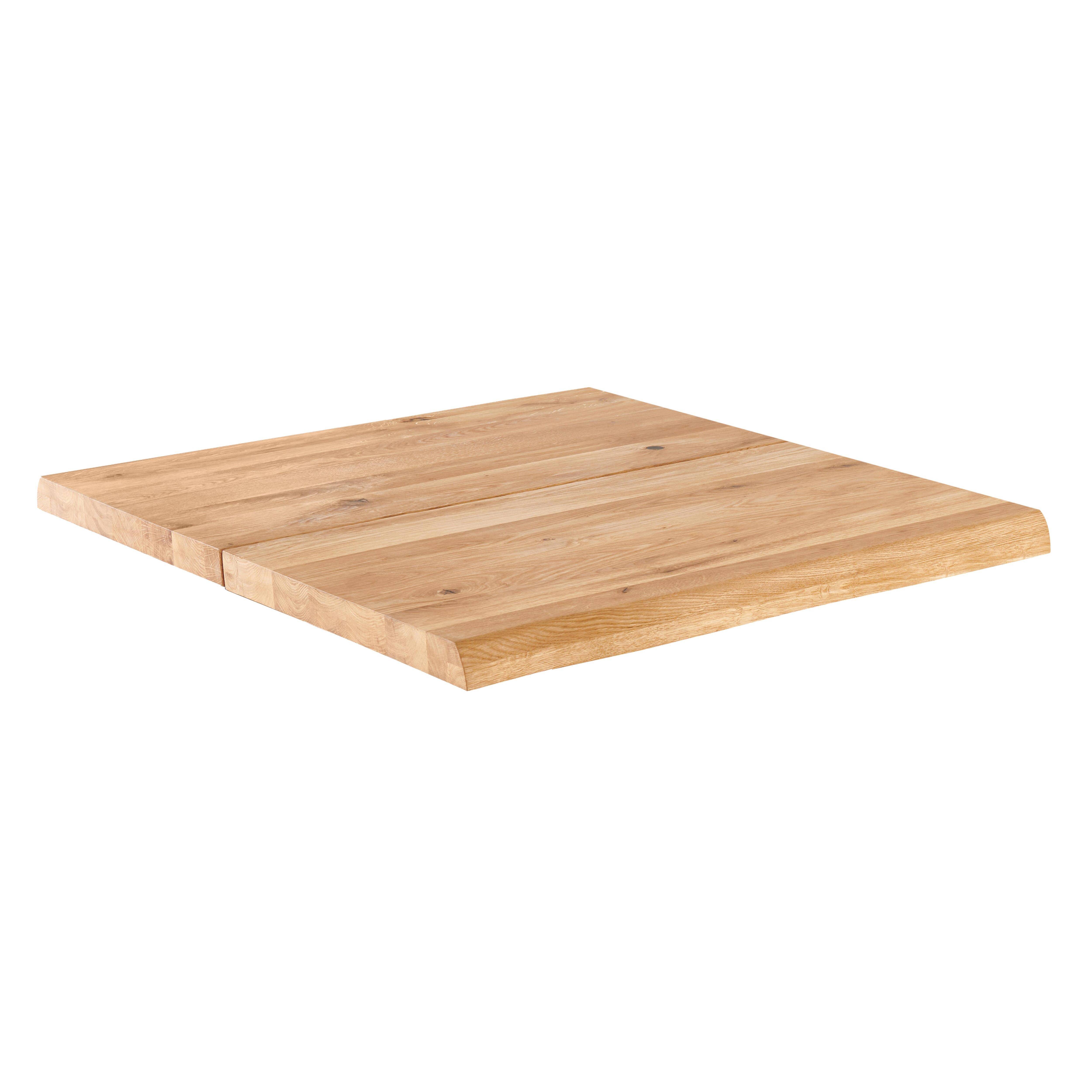 Oviala - Plateau de table avec bords irréguliers (70 x 70 cm) en chêne Inga Inga - Oviala - Image 1