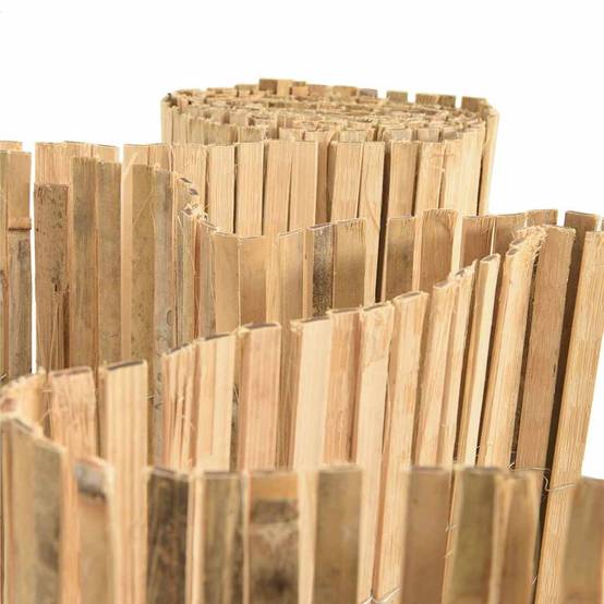 Clôture en bambou Naturel 400 x 150 cm, Poids :11.55kg - PANGIVO - Image 4