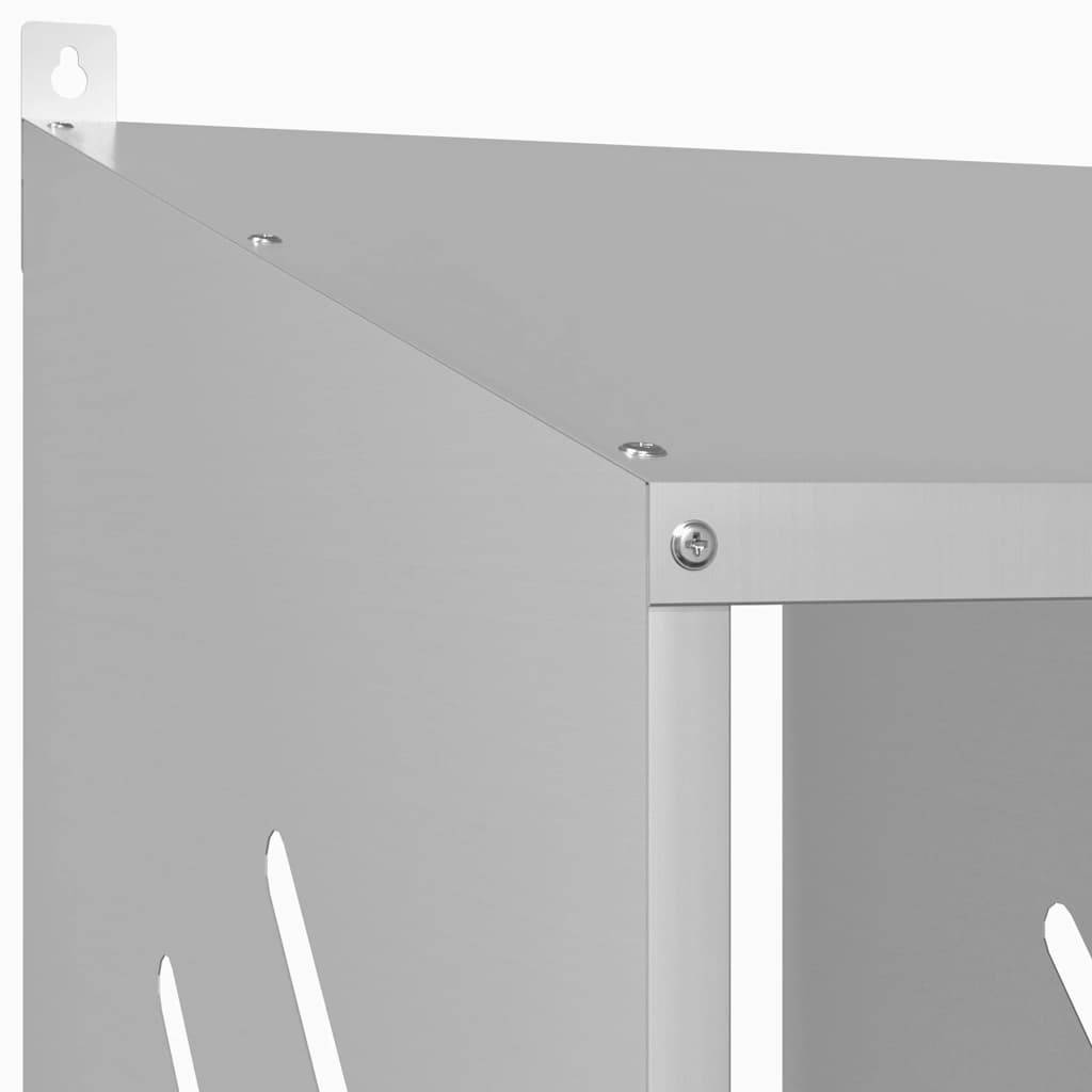 Pondoir de Poules 4 Compartiments Acier Galvanisé Nichoir de Ponte Argenté – ComfortXL Outdoor Living - Image 9